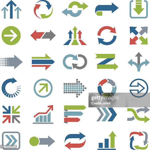 arrows - upward curve stock illustrations