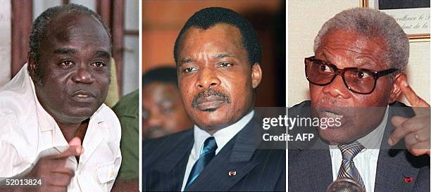 Combo showing a 06 November 1996 picture of Democratic Republic of Congo President Laurent Desire Kabila, a 01 July 1992 picture of Congolese former...