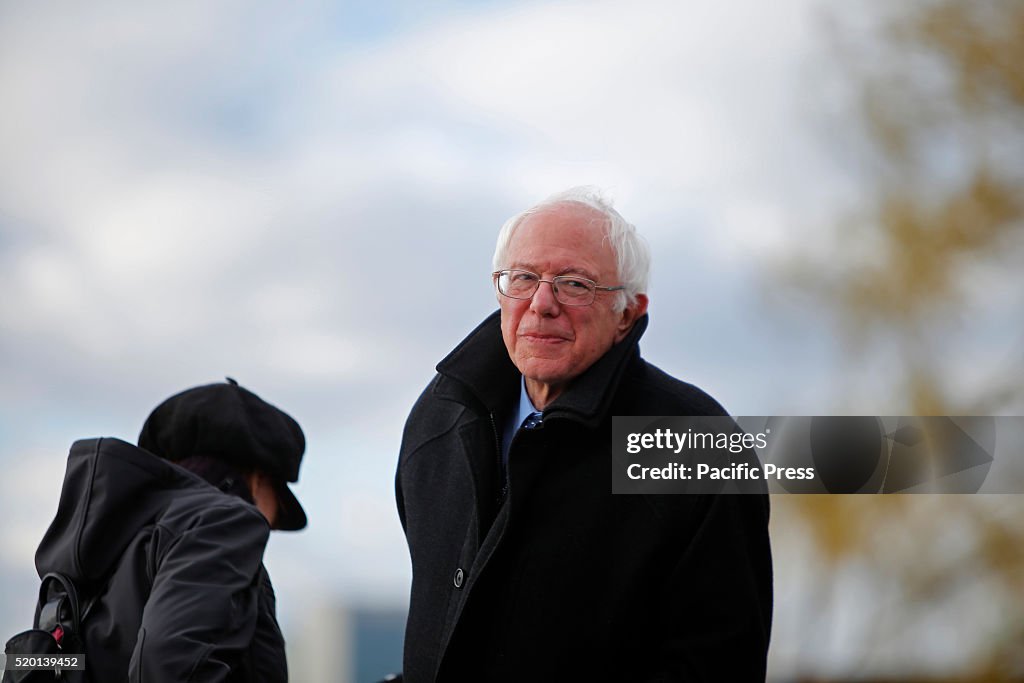 Candidate takes the podium. Senator Bernie Sanders addressed...