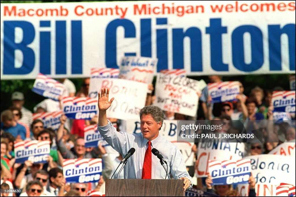 Democratic presidential candidate Bill Clinton in