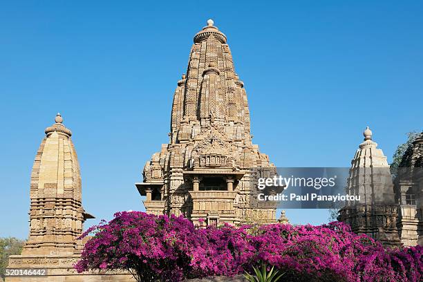 khajuraho temples, india - lakshmana temple stock pictures, royalty-free photos & images
