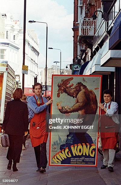 The highlight of a sale of rare film posters "King Kong" is carried into the auction rooms of Christie's 06 March. The poster depicts the most famous...
