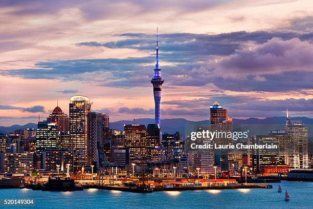 city view, auckland new zealand - auckland stock-fotos und bilder