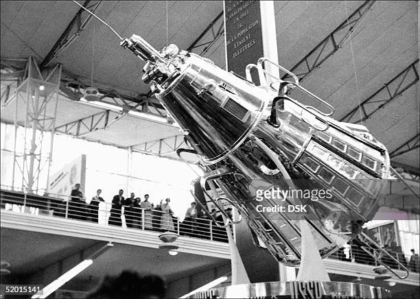 File picture dated 1958, of the Russian rocket Sputnik III, presented in Brussels during an international show.
