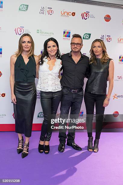 Sharon Corr, Andrea Corr, Jim Corr and Caroline Corr of irish band The Corres attend 'La Noche de Cadena 100' photocall at Barclaycard center on...