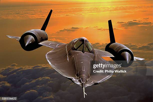lockheed sr-71a blackbird - avião de reconhecimento militar imagens e fotografias de stock