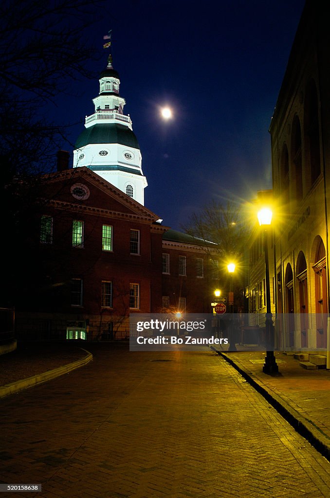 Maryland State Capitol at Night