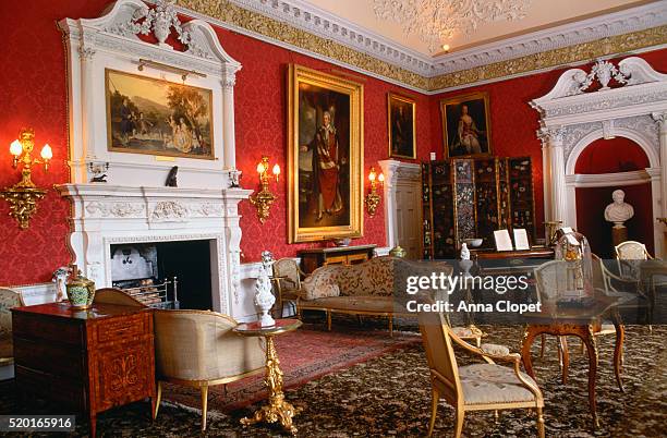 drawing room at blair castle - blair atholl castle stock pictures, royalty-free photos & images