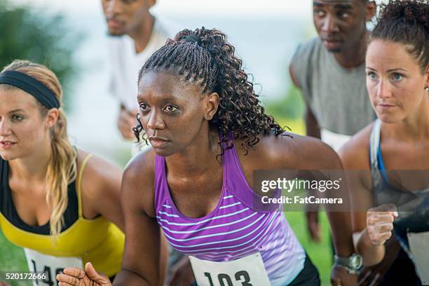 at the starting line - start stockfoto's en -beelden