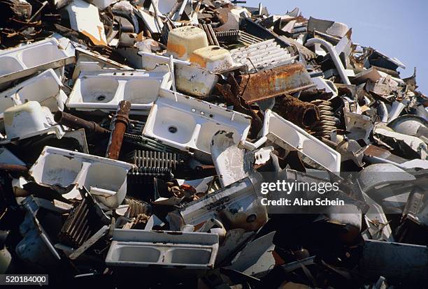 scrap yard - junkyard stock pictures, royalty-free photos & images