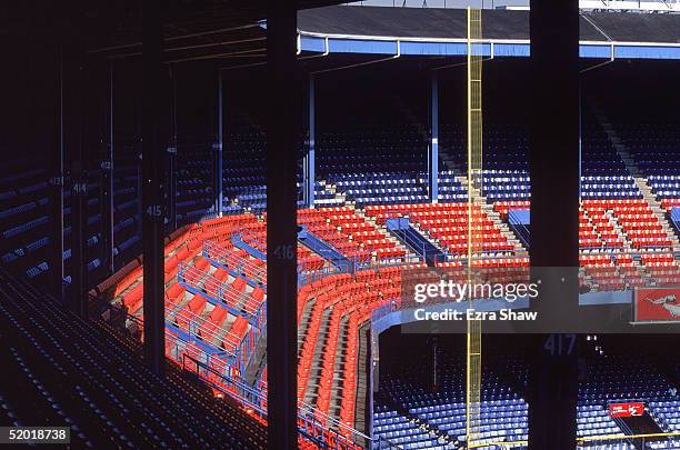 General view of the stands at Tiger Stadium prior to the final baseball game played at the 87 year old Tiger Stadium as the Detroit Tigets host the...