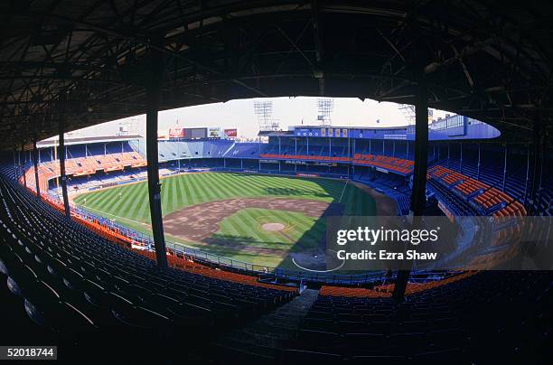 General view of Tiger Stadium prior to the final baseball game played at the 87 year old Tiger Stadium as the Detroit Tigets host the Kansas City...