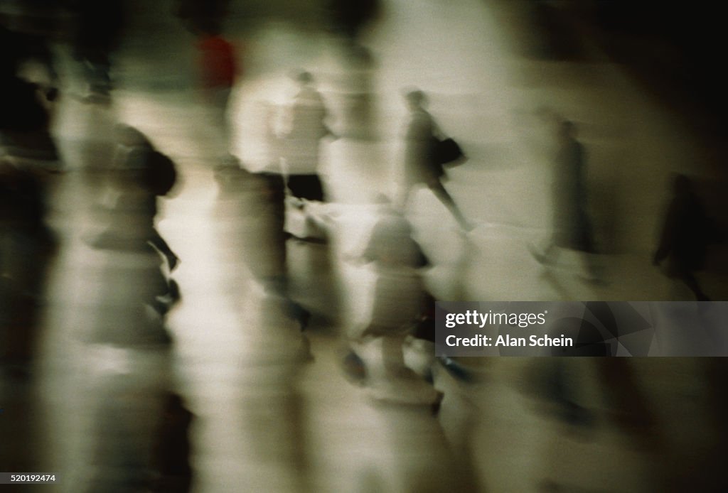 Crowd of people in Grand Central Station, New York, USA