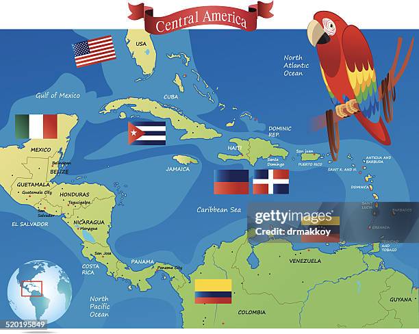 central america - guatemala map stock illustrations