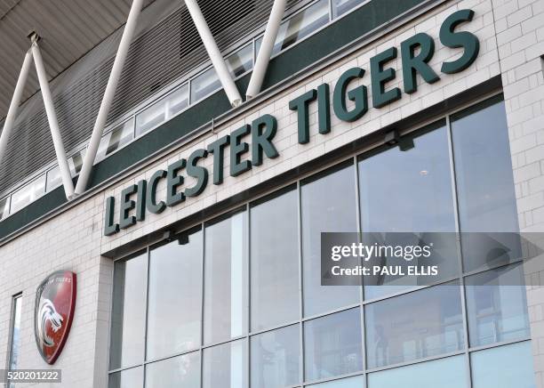 General view of the Welford Road stadium, the home of Leicester Tigers before the European Champions Cup quarter-final rugby union match between...