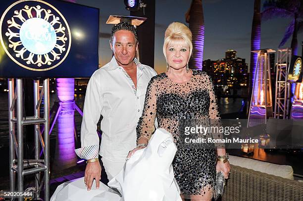 Ivana Trump and Marc Antonio Rota on April 9, 2016 in Miami, Florida.