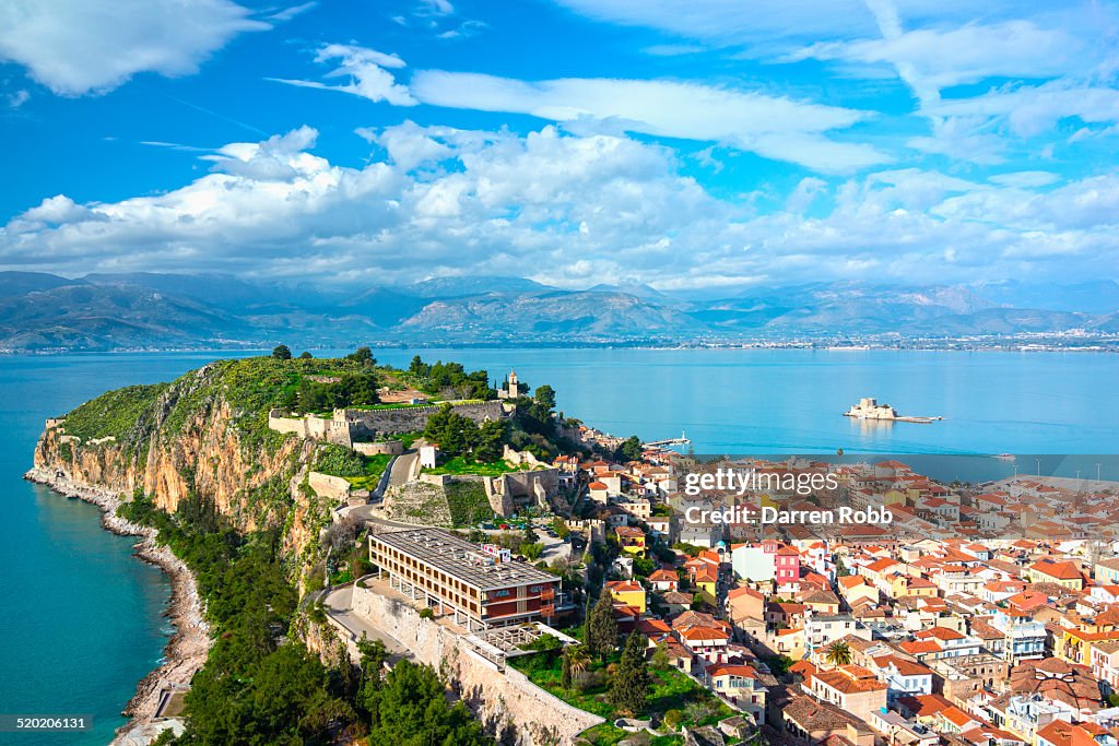 View of the old town, Nafplio, Argolis, Greece