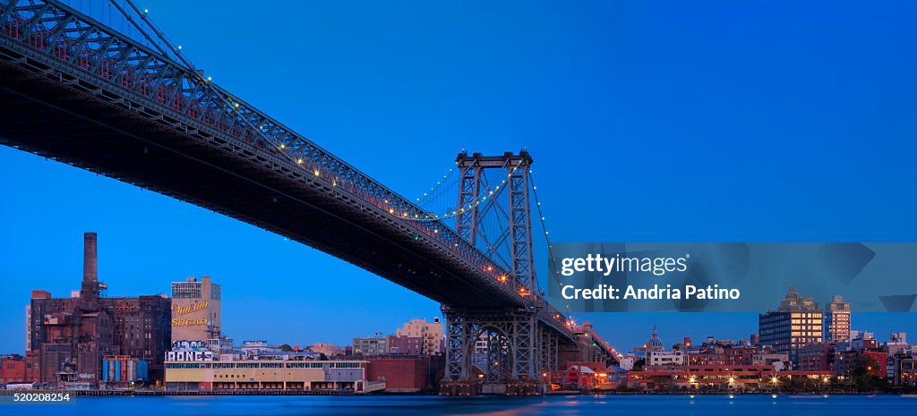 Williamsburg Bridge and skyline
