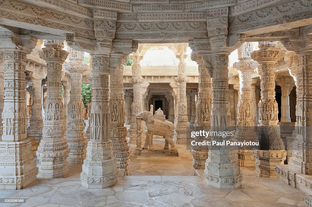 Elephant statue, Ranakpur Jain Temple, Rajasthan, India