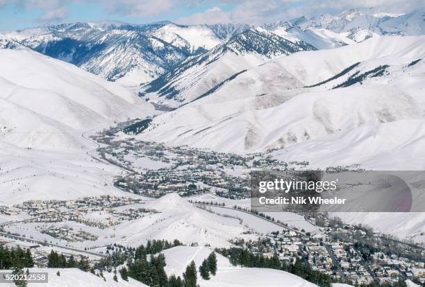 View of Sun Valley, Idaho, from Bald Mountain. | View from: Bald Mountain, Blaine County ID.