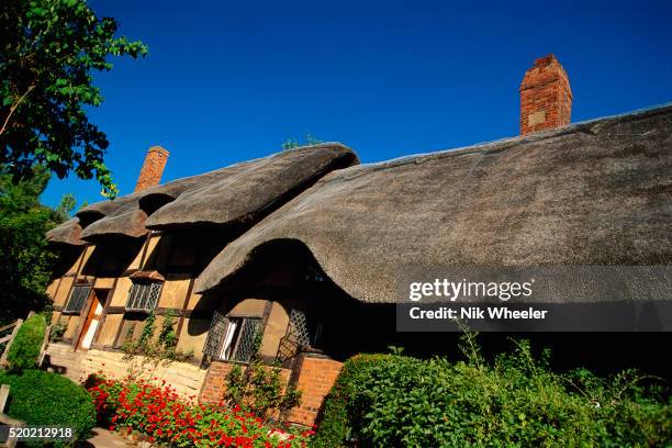 Anne Hathaway's Cottage near Stratford-on-Avon, where Anne Hathaway spent her childhood and youth, until William Shakespeare and Anne were married in...