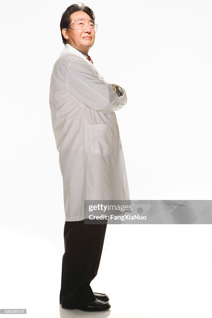 Doctor on white background, portrait