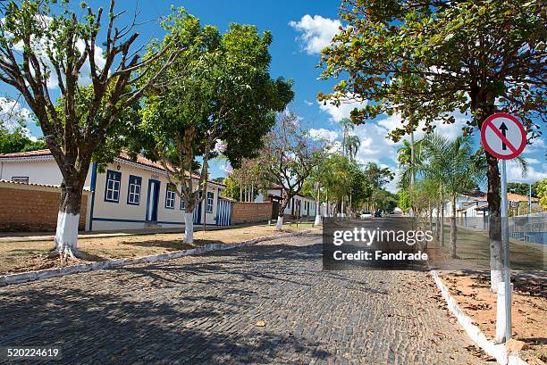 street of the city pirenopolis brazil - pirenopolis foto e immagini stock