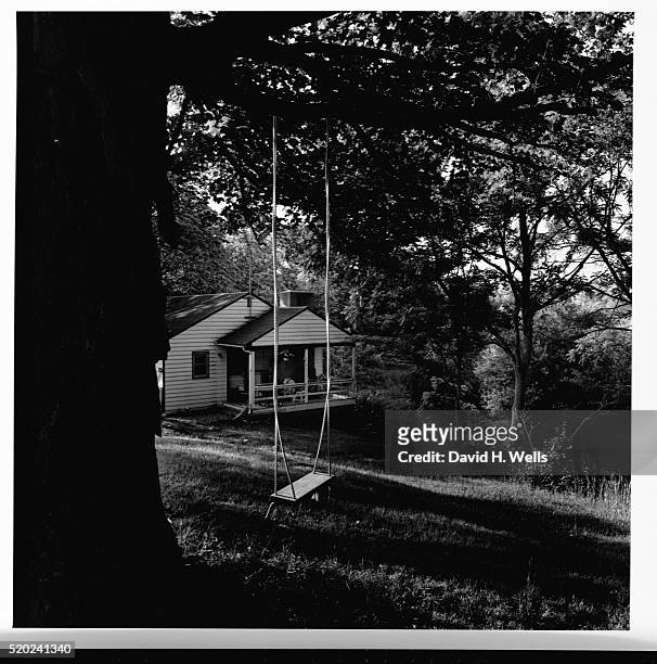 house with swing - delaware water gap stock pictures, royalty-free photos & images