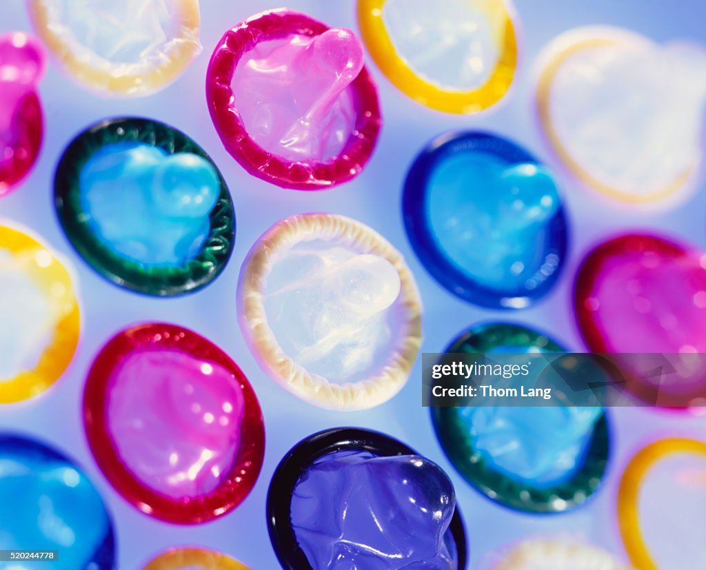 Condoms in Variety of Colors