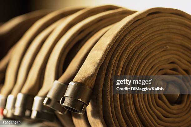 fire hoses - fire hose stock pictures, royalty-free photos & images