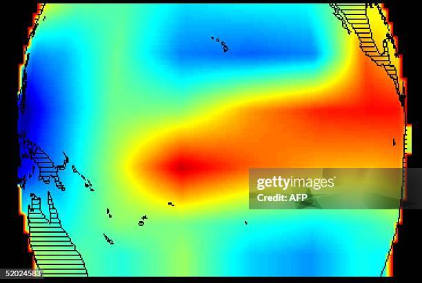 This image made with the Upper Atmosphere Research Satellite and released by NASA 28 October shows atmospheric water vapor in Earth's upper...