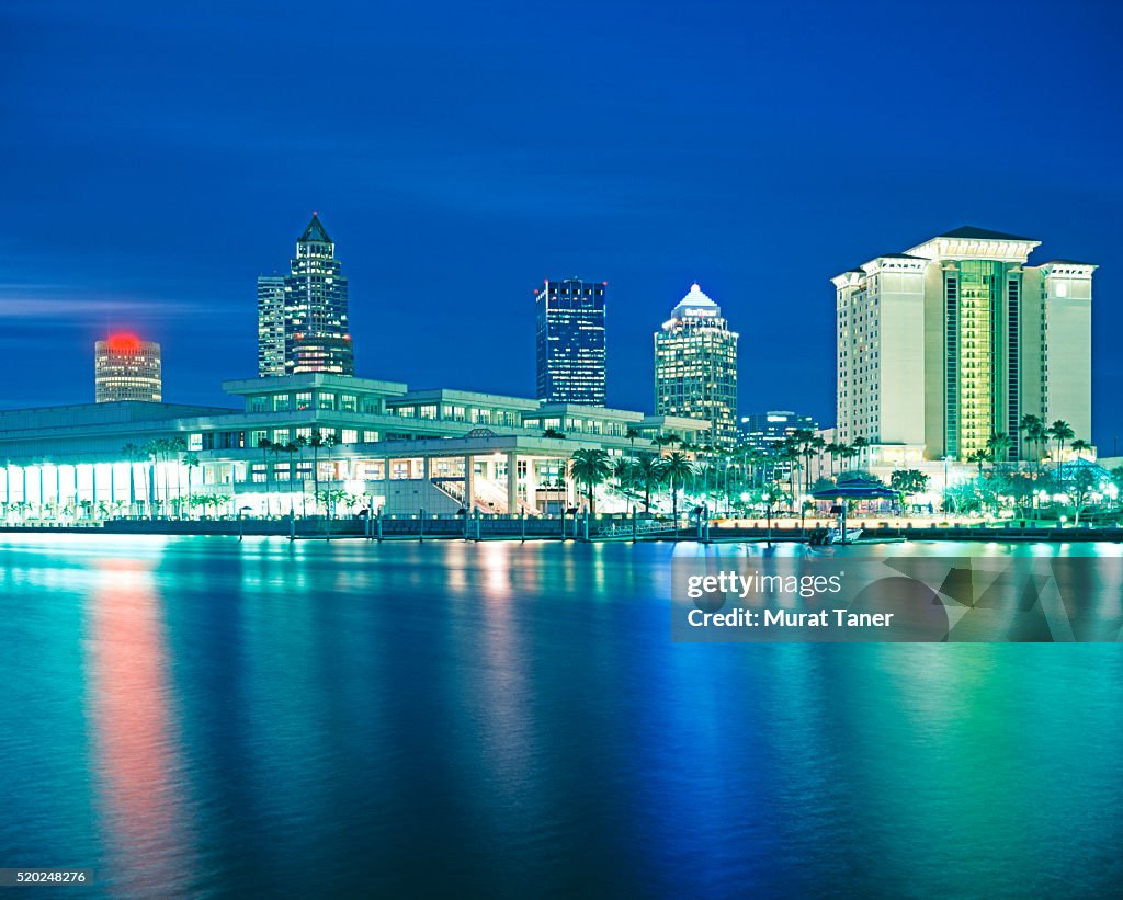 Tampa skyline at night