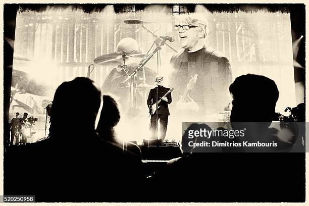 Inductee Steve Miller performs onstage performs at the 31st Annual Rock And Roll Hall Of Fame Induction Ceremony at Barclays Center of Brooklyn on...