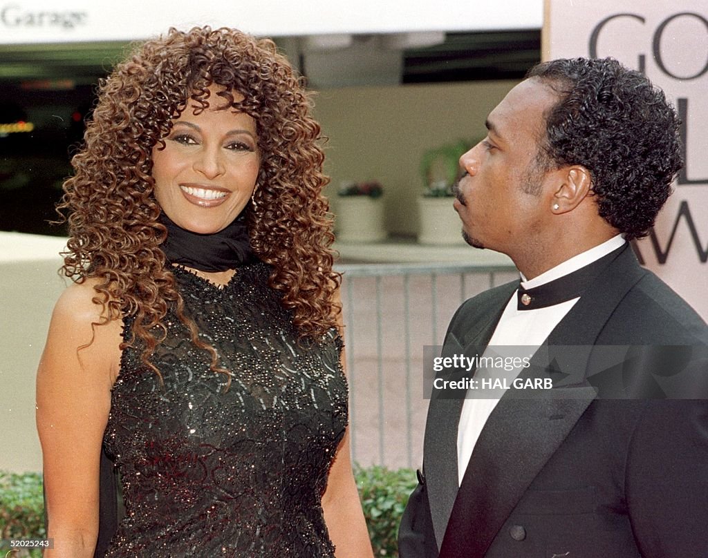 Actress Pam Grier (L) and her husband Keven Evans