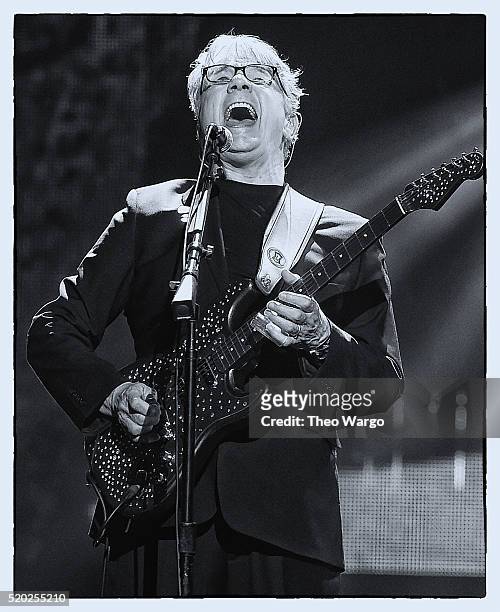 Steve Miller performs at The 31st Annual Rock And Roll Hall Of Fame Induction Ceremony at Barclays Center of Brooklyn on April 8, 2016 in New York...