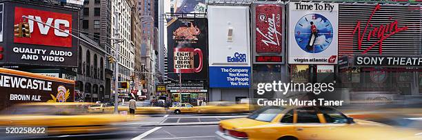 usa, new york, manhattan,time square - car advertisement stock pictures, royalty-free photos & images