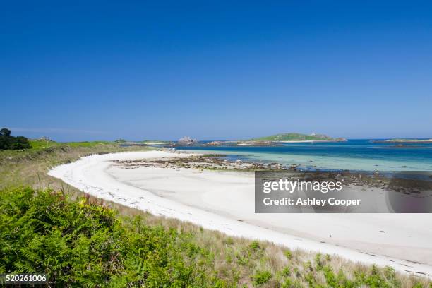 beach on the island of tresco - isles of scilly stock-fotos und bilder