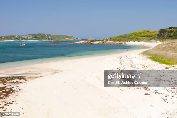 beach on the island of tresco - isles of scilly stock-fotos und bilder