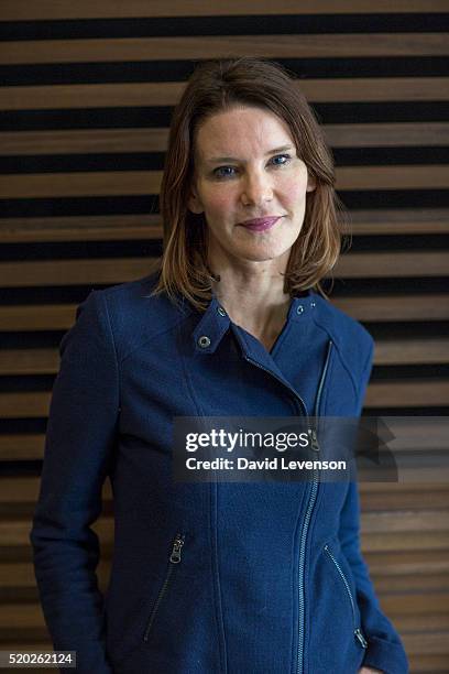 Susie Dent, writer and broadcaster on language on Channel 4's Countdown, photographed at the FT Weekend Oxford Literary Festival on April 10, 2016 in...