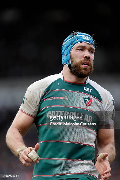 Graham Kitchener of Leicester Tigers looks on during the European Rugby Champions Cup Quarter Final between Leicester Tigers and Stade Francais Paris...