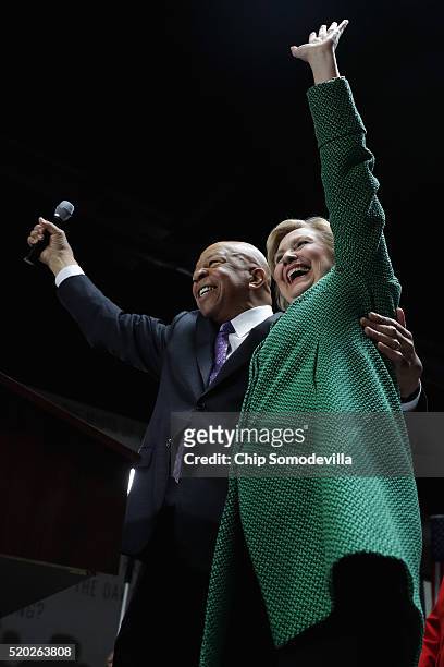 Rep. Elijah Cummings announced his endorsement of Democratic presidential candidate Hillary Clinton during a campaign rally at City Garage April 10,...