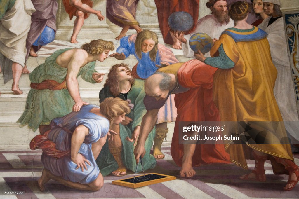 Detail of The School of Athens by Raphael