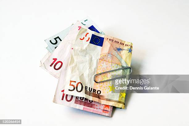 euro notes - währung euro freisteller stock-fotos und bilder