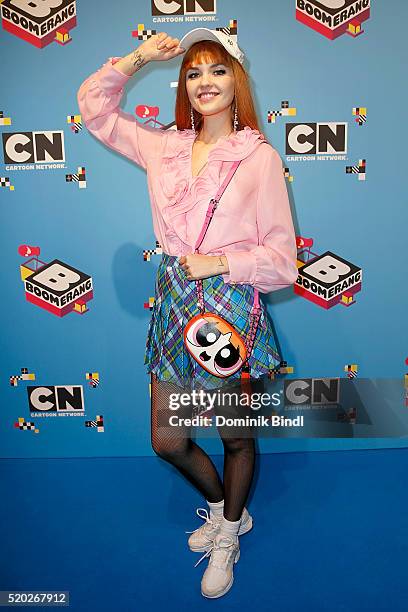 Bonnie Strange attends the Family & Friends Fun Day by kids TV channels Cartoon Network and Boomerang at TonHalle on April 10th in Munich, Germany.