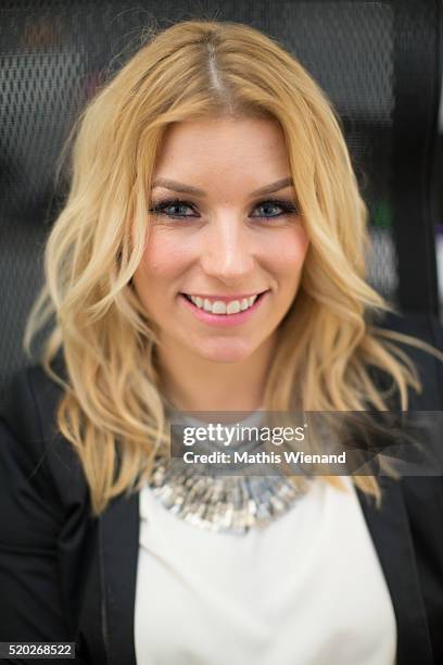 Annica Hansen attends the Opening of wallstyle.com Gallery on April 8, 2016 in Duesseldorf, Germany.