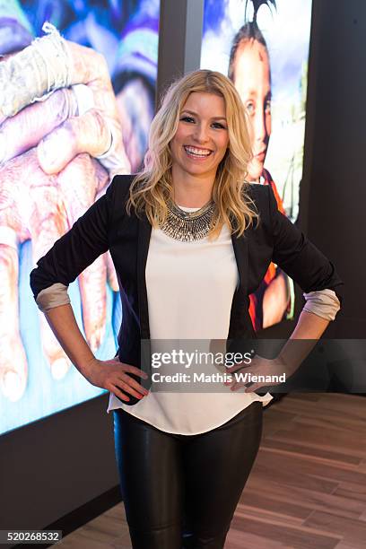 Annica Hansen attends the Opening of wallstyle.com Gallery on April 8, 2016 in Duesseldorf, Germany.