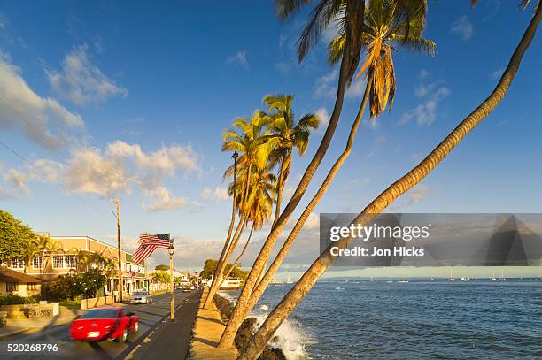 front street in lahaina - lahaina stock pictures, royalty-free photos & images