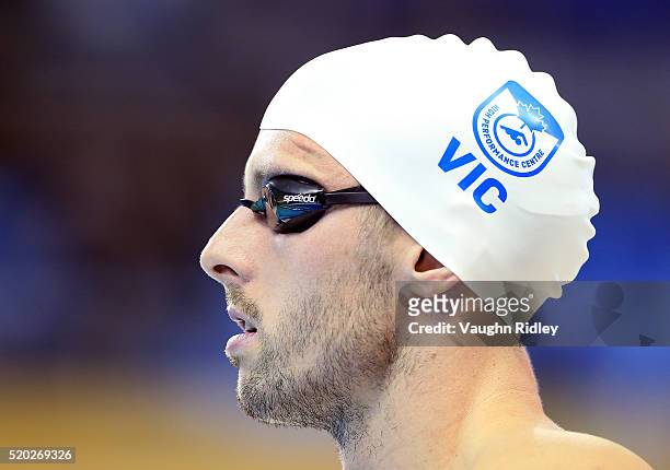 Ryan Cochrane competes in the final of the Men's 200m Freestyle during Day One of the 2016 Canadian Olympic & Para Swimming Trials at Toronto Pan Am...