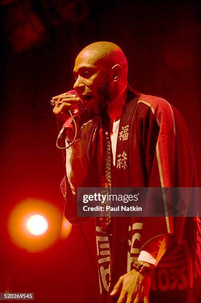 American rapper Mos Def performs onstage at the Congress Theater, Chicago, Illinois, February 13, 2010.