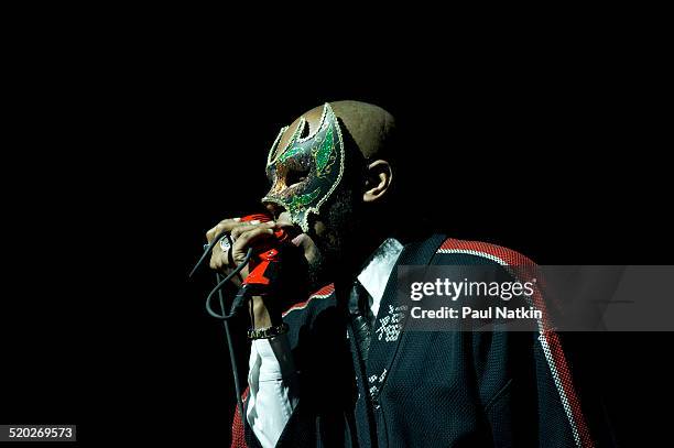 American rapper Mos Def performs onstage at the Congress Theater, Chicago, Illinois, February 13, 2010.